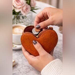 Authentic Gucci heart-shaped coin purse